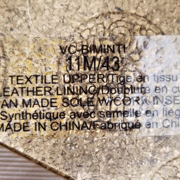 Vince Camuto Biminti Slide Sandal, Black/Natural Textile, Womens Size 11 M / 43 - Picture 10 of 10